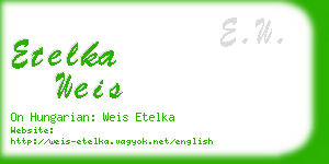 etelka weis business card